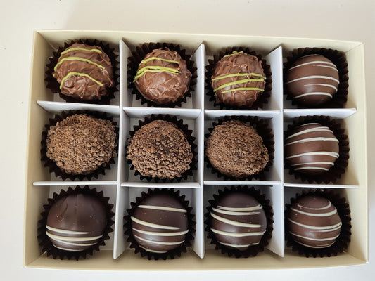 Milk and Dark Chocolate Truffle Selection  - 12 pieces, The Artisan Colection
